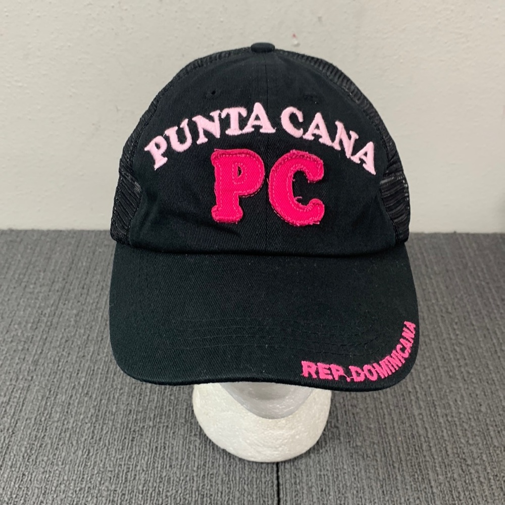 Punta Cana Republica Dominicana Trucker hat Womens OSFA Black Mesh Back Cap